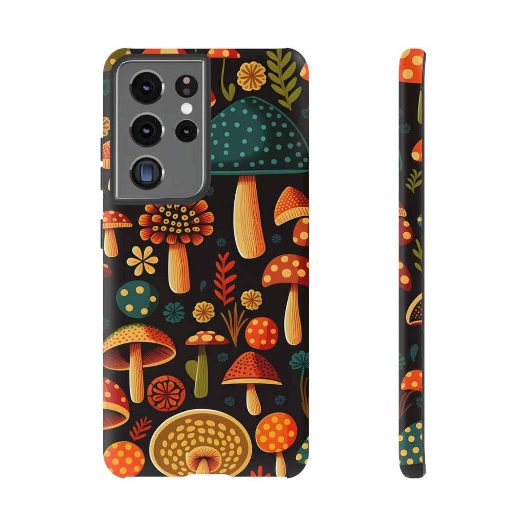 Dark Whimsy Mushroom Field Phone Case