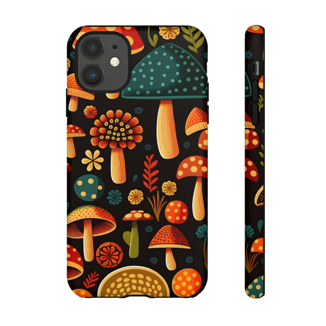 Dark Whimsy Mushroom Field Phone Case