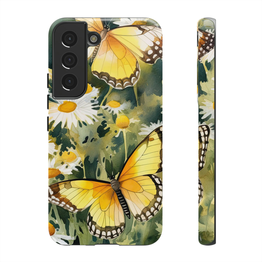 Yellow Butterflies Floral Phone Case