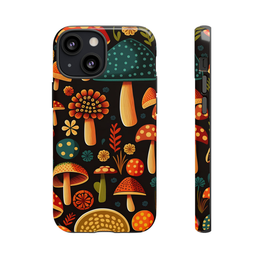 Dark Whimsy Mushroom Field Phone Case