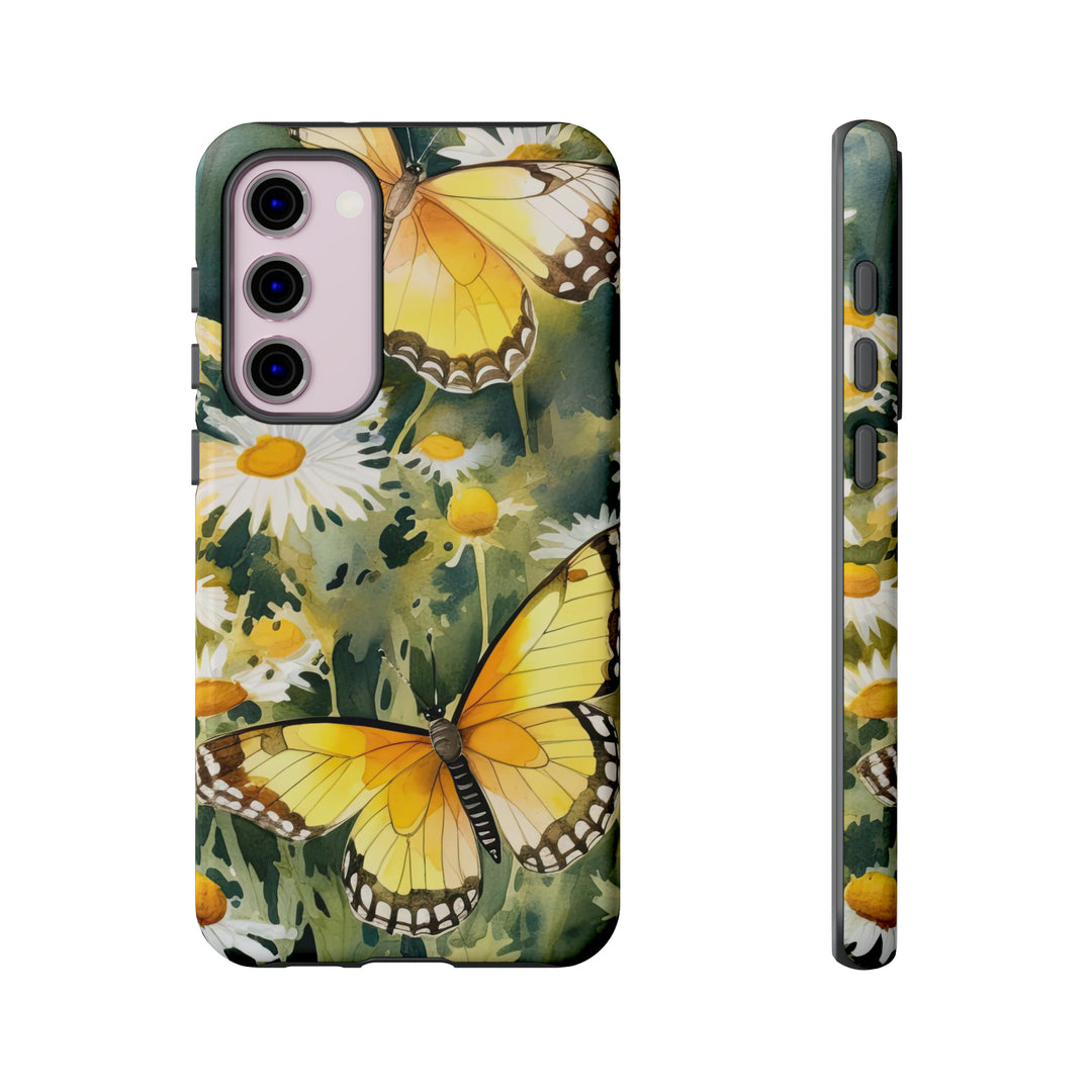 Yellow Butterflies Floral Phone Case