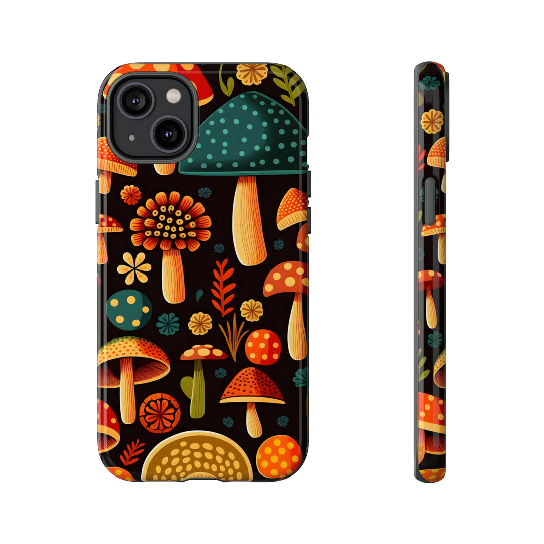 Dark Whimsy Mushroom Field Phone Case