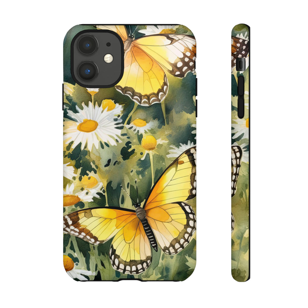 Yellow Butterflies Floral Phone Case