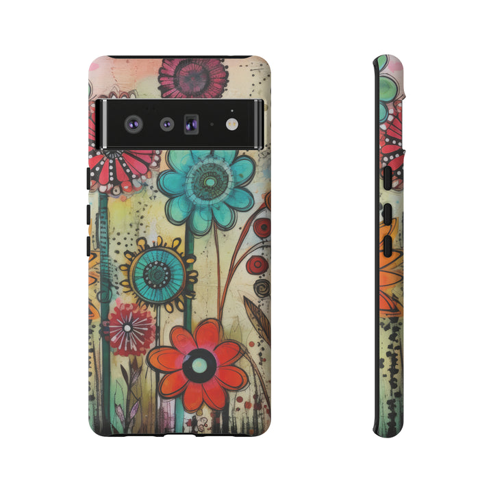 Bold Grunge Wildflowers Phone Case