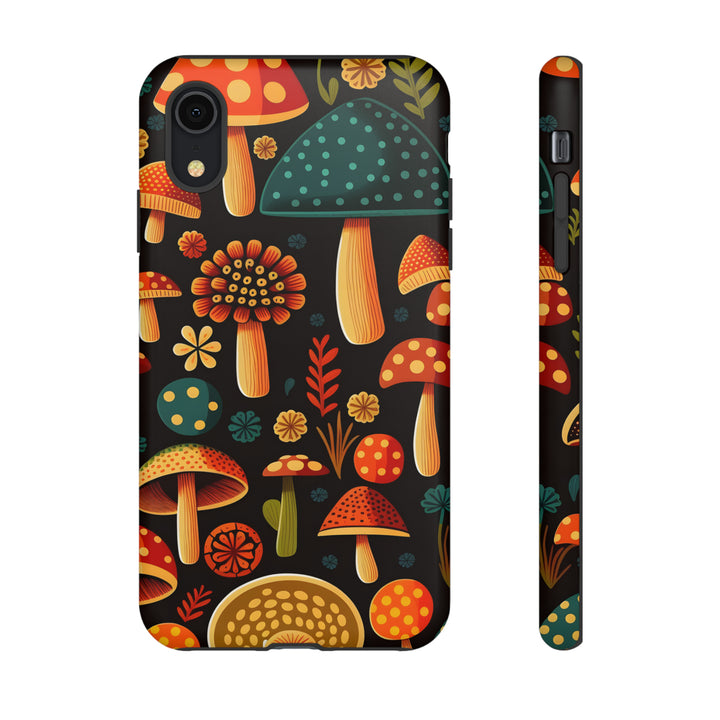 Dark Whimsy Mushroom Field Phone Case