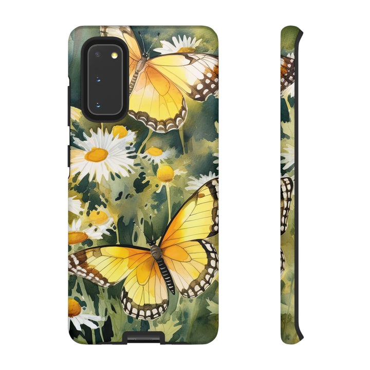 Yellow Butterflies Floral Phone Case