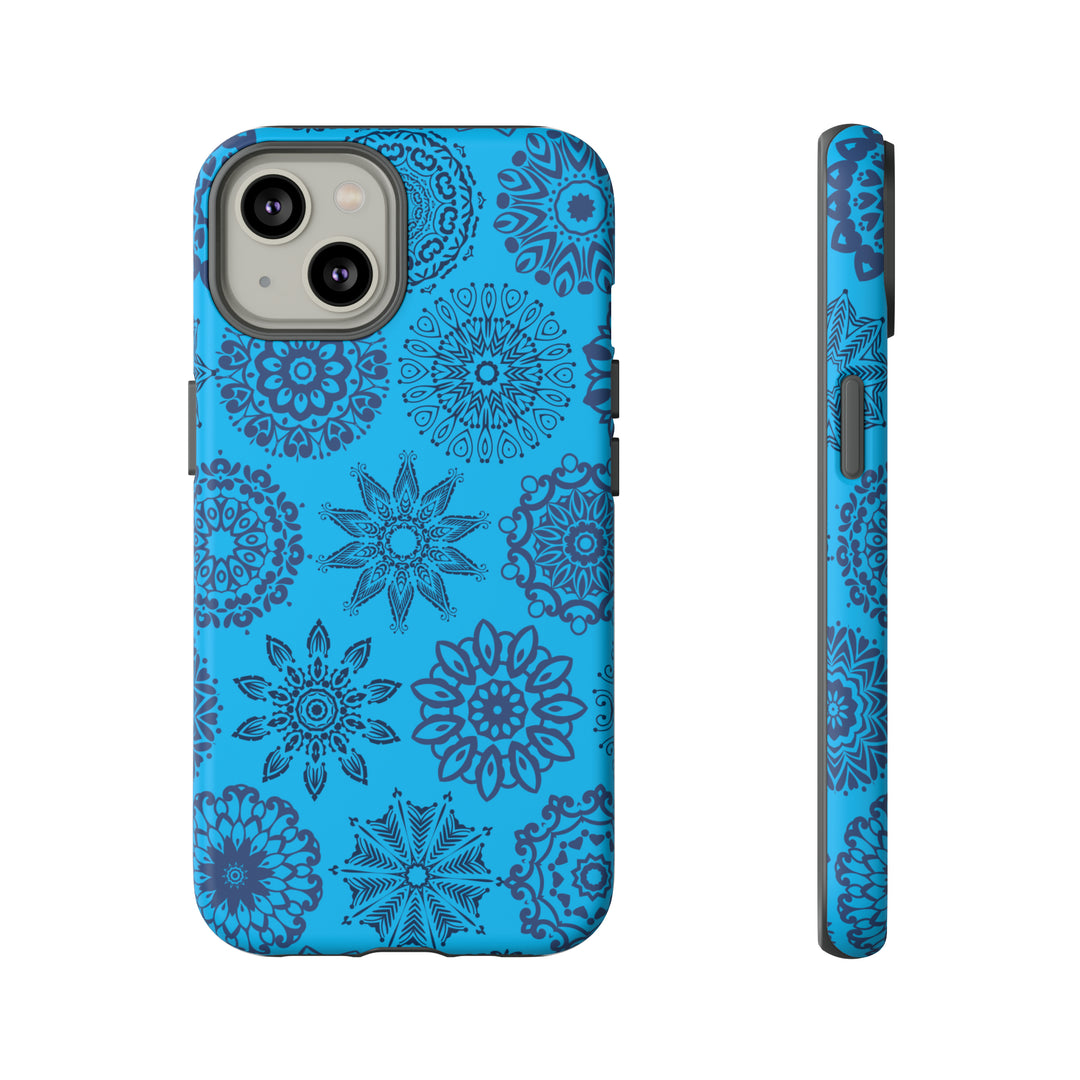 Blue Abstract Patterned Phone Case