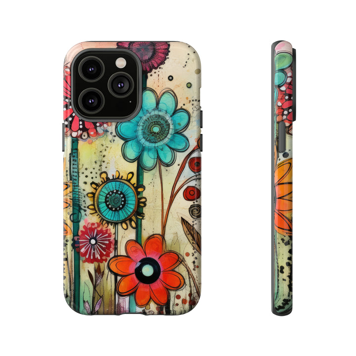 Bold Grunge Wildflowers Phone Case