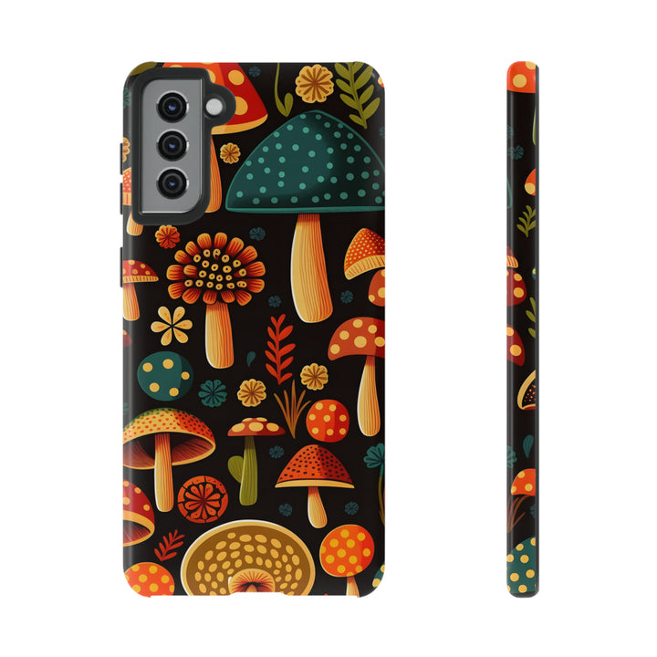 Dark Whimsy Mushroom Field Phone Case