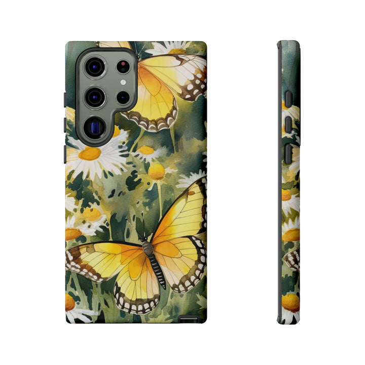 Yellow Butterflies Floral Phone Case