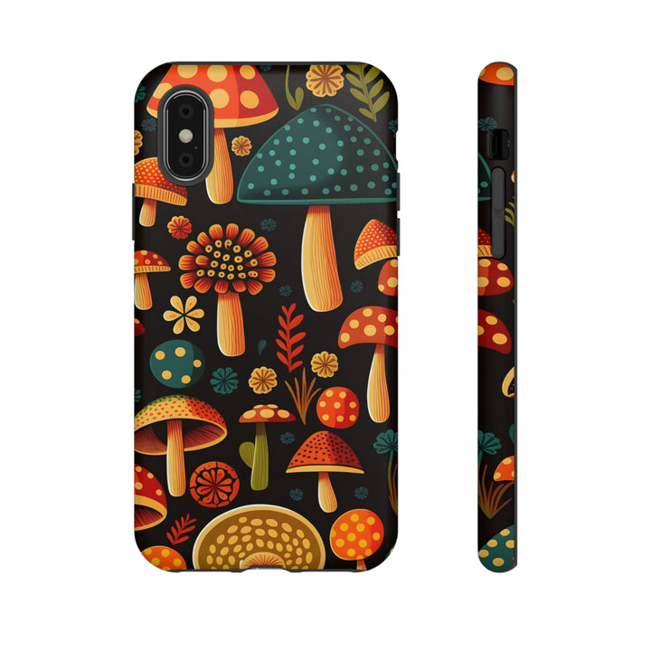 Dark Whimsy Mushroom Field Phone Case