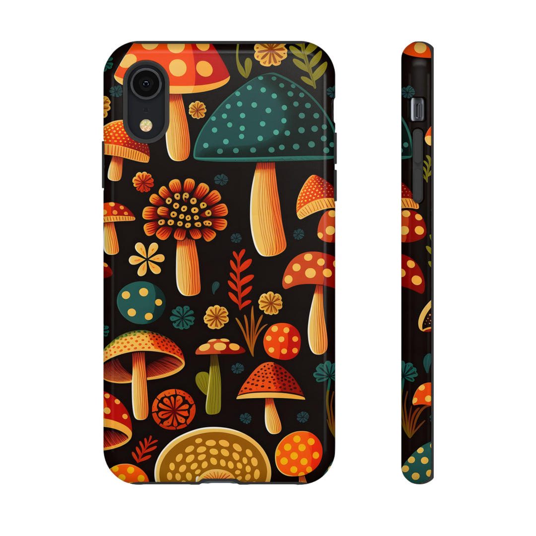 Dark Whimsy Mushroom Field Phone Case