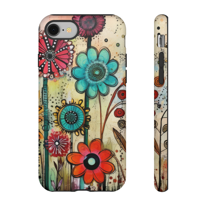 Bold Grunge Wildflowers Phone Case