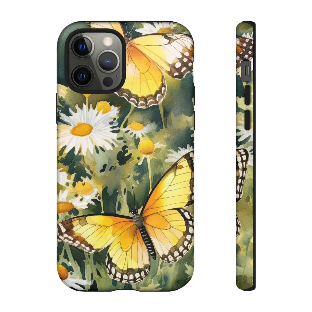 Yellow Butterflies Floral Phone Case