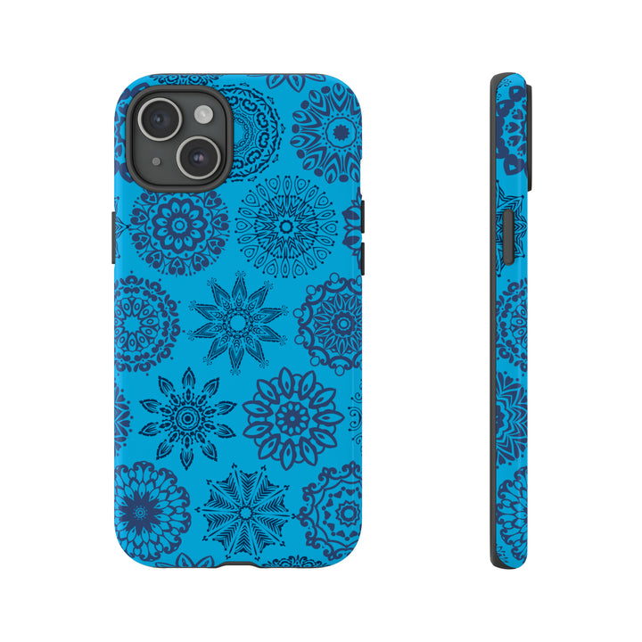 Blue Abstract Patterned Phone Case