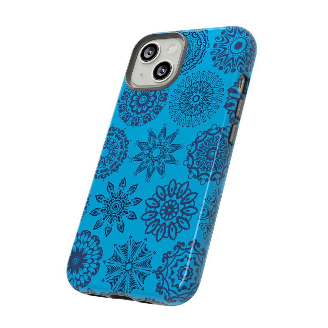 Blue Abstract Patterned Phone Case