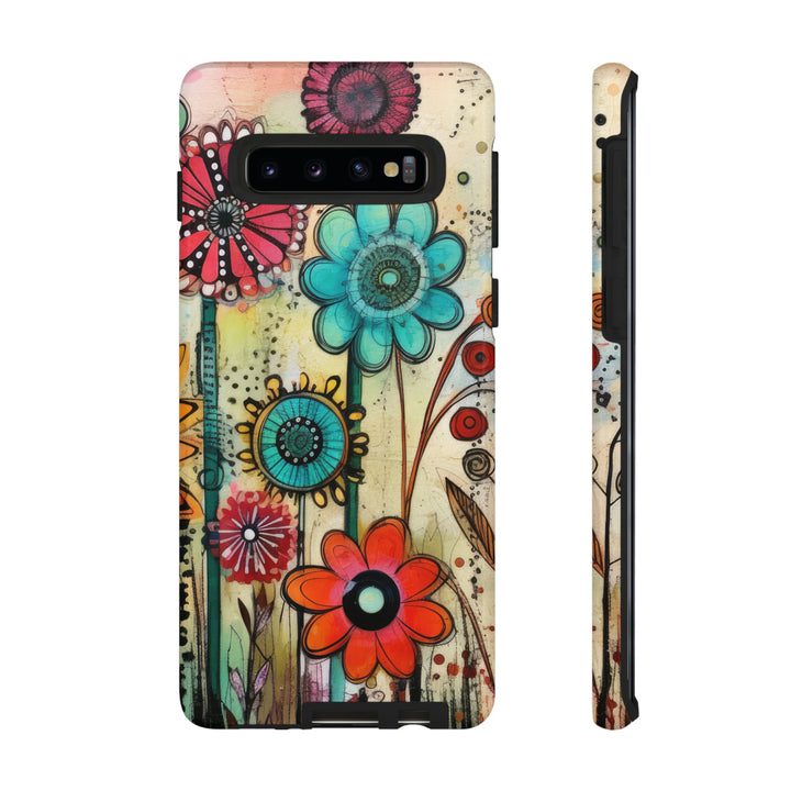 Bold Grunge Wildflowers Phone Case