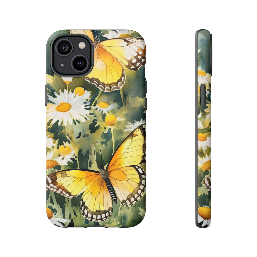 Yellow Butterflies Floral Phone Case