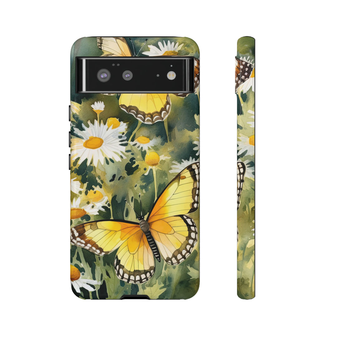 Yellow Butterflies Floral Phone Case