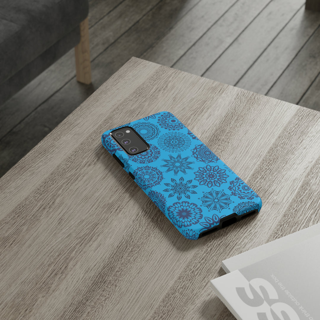 Blue Abstract Patterned Phone Case