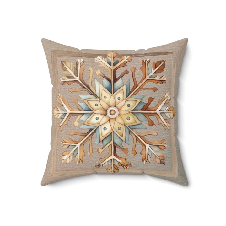 Soft Snowflake Winter Decorative Throw Pillow