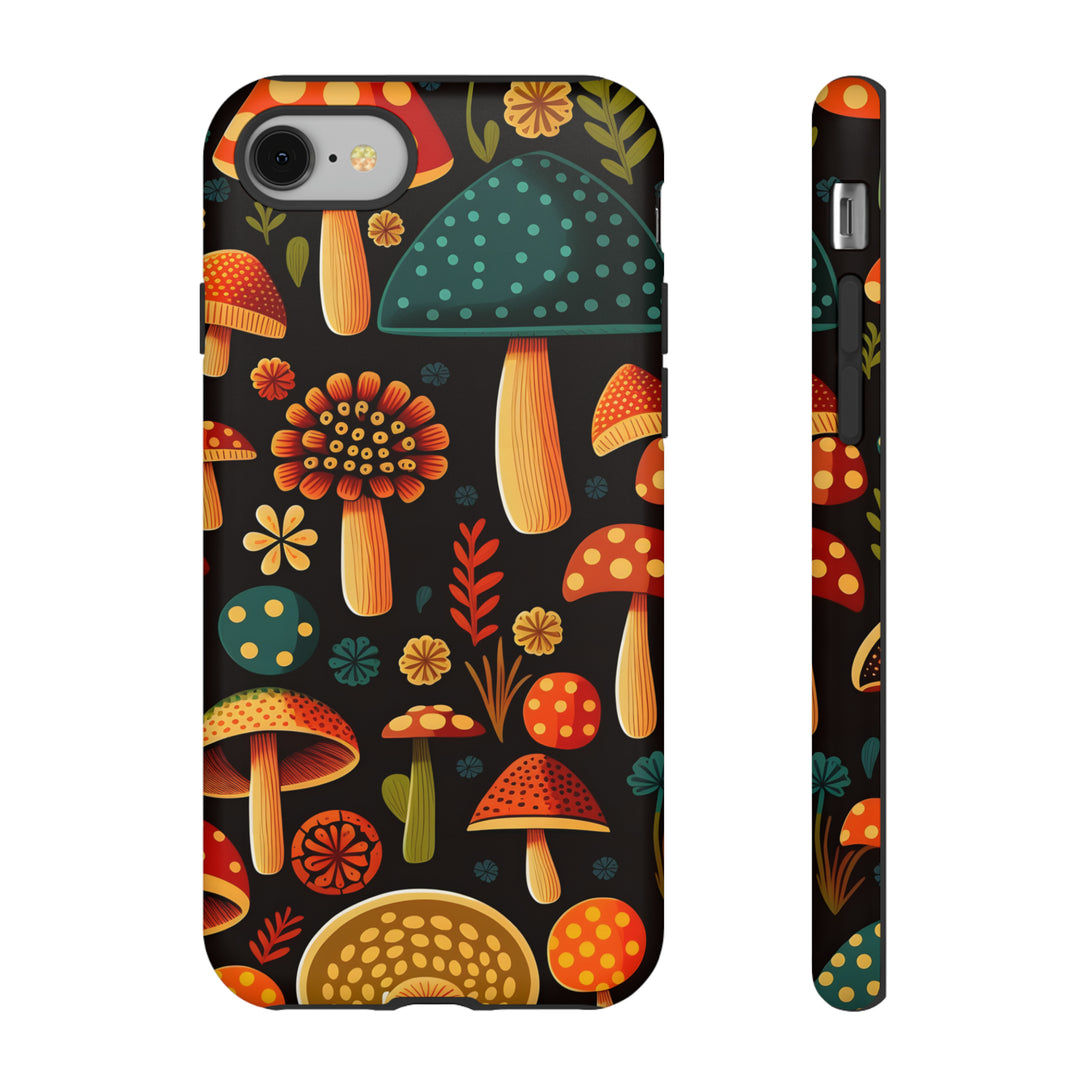 Dark Whimsy Mushroom Field Phone Case