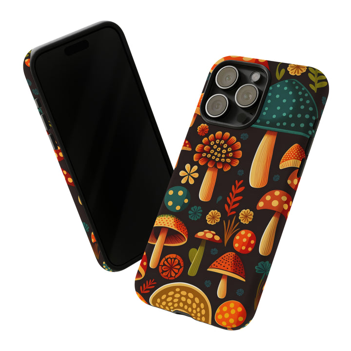 Dark Whimsy Mushroom Field Phone Case