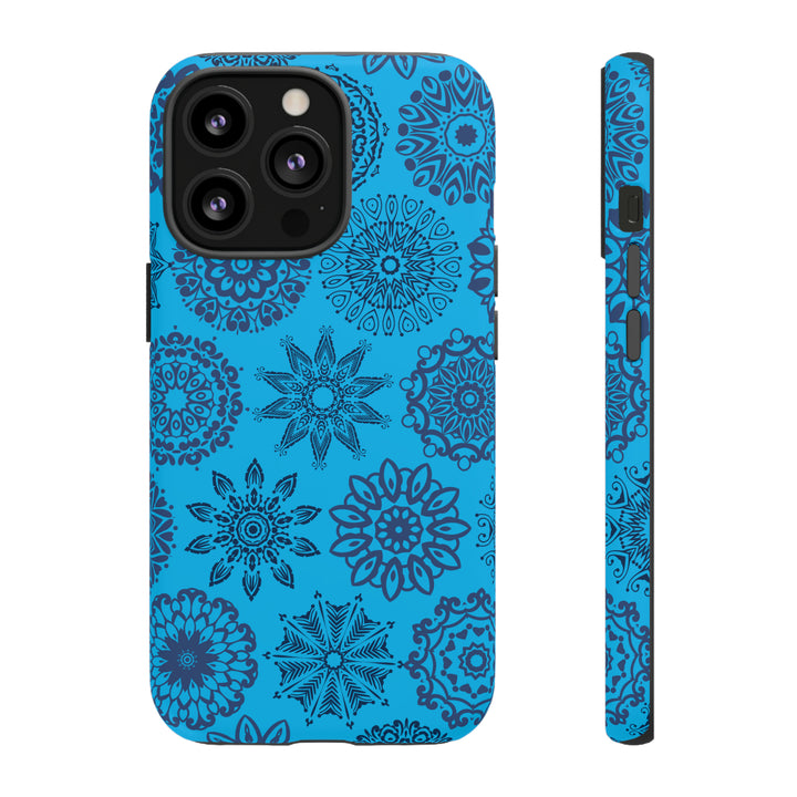 Blue Abstract Patterned Phone Case