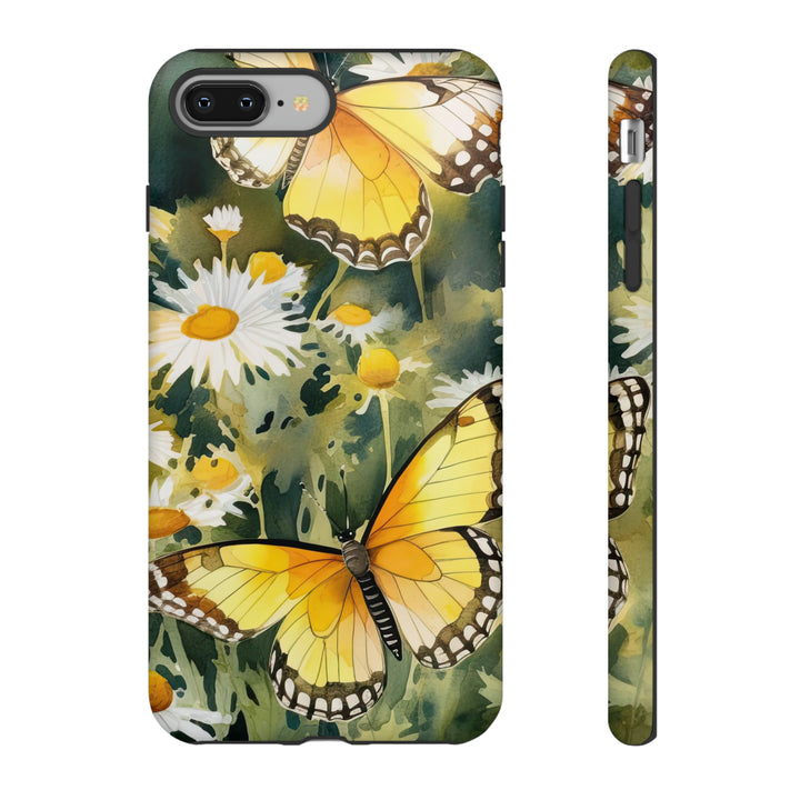 Yellow Butterflies Floral Phone Case