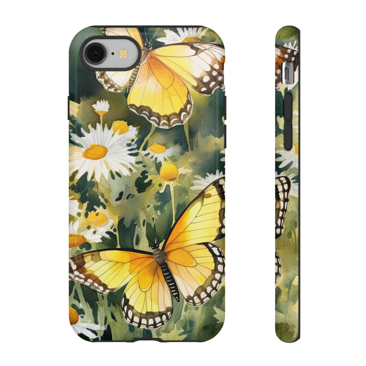 Yellow Butterflies Floral Phone Case