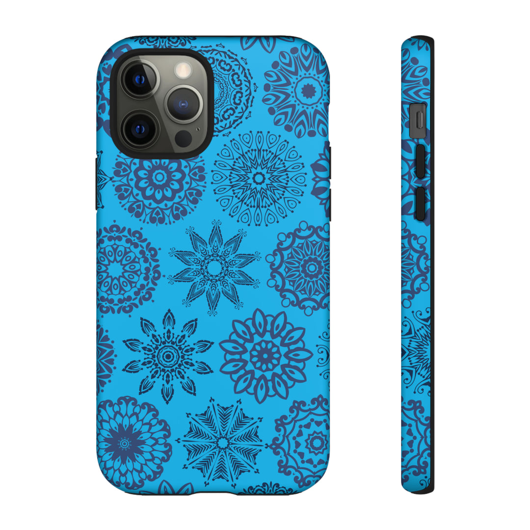 Blue Abstract Patterned Phone Case