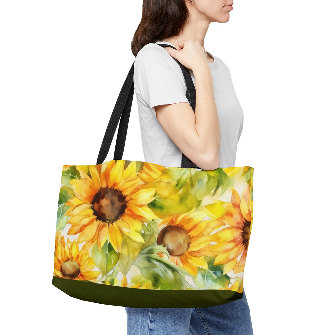 Watercolor Print Field of Sunflowers Everything Bag