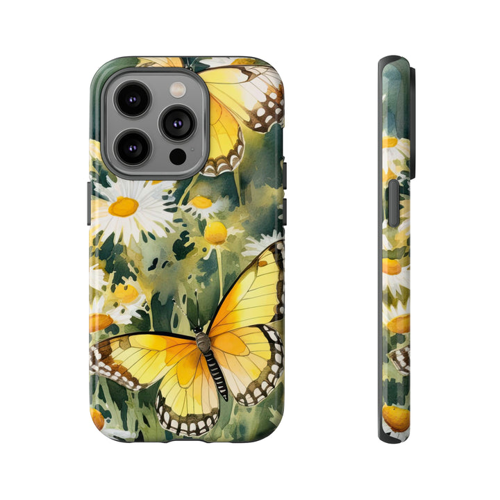 Yellow Butterflies Floral Phone Case