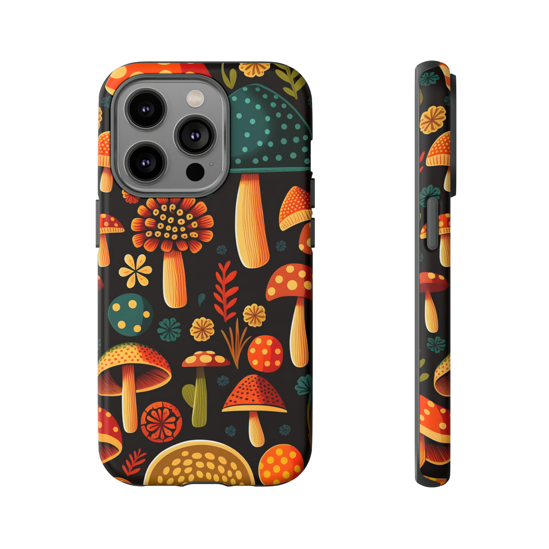 Dark Whimsy Mushroom Field Phone Case