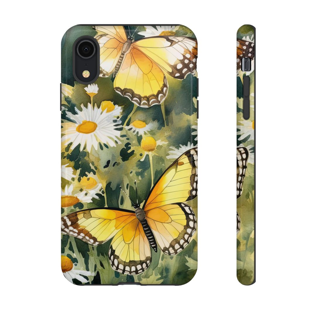 Yellow Butterflies Floral Phone Case