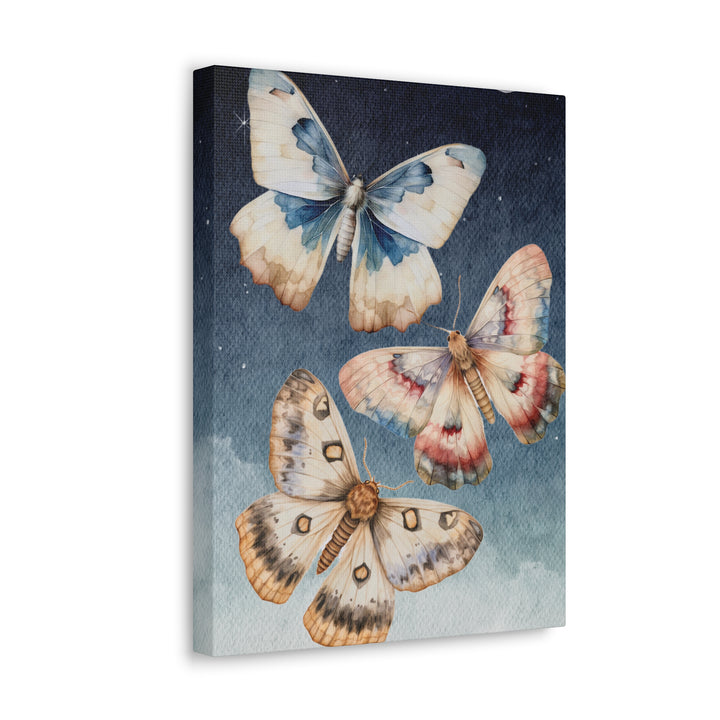 Midnight Moths Moon Dance | Canvas Wall Art