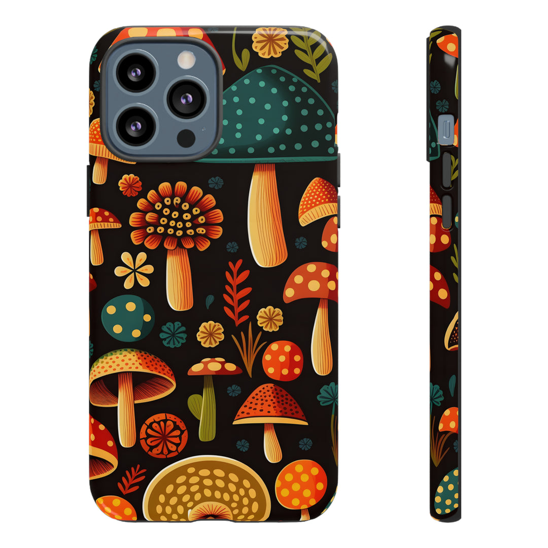 Dark Whimsy Mushroom Field Phone Case