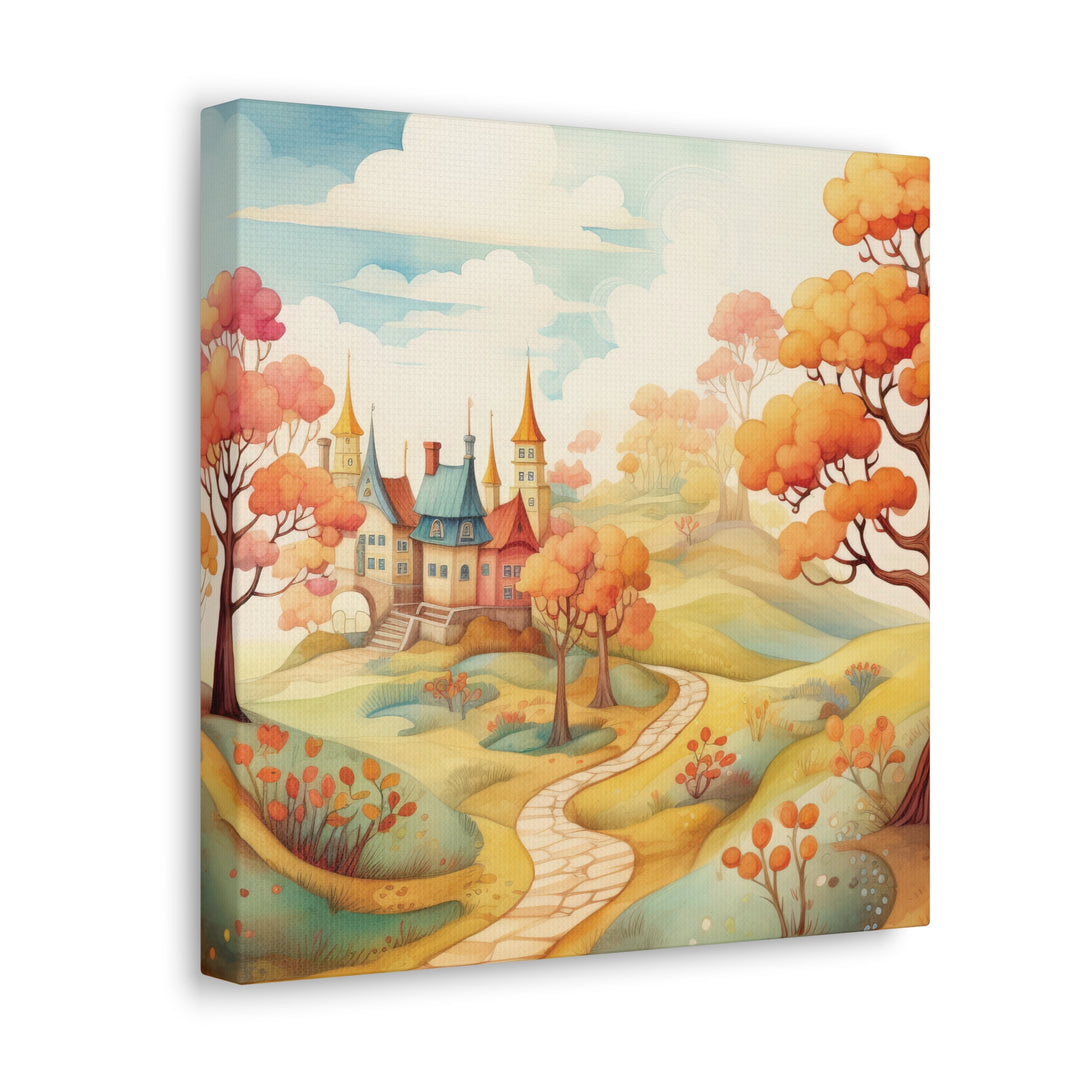 Fairytale Landscape Whimsical Canvas Wall Art