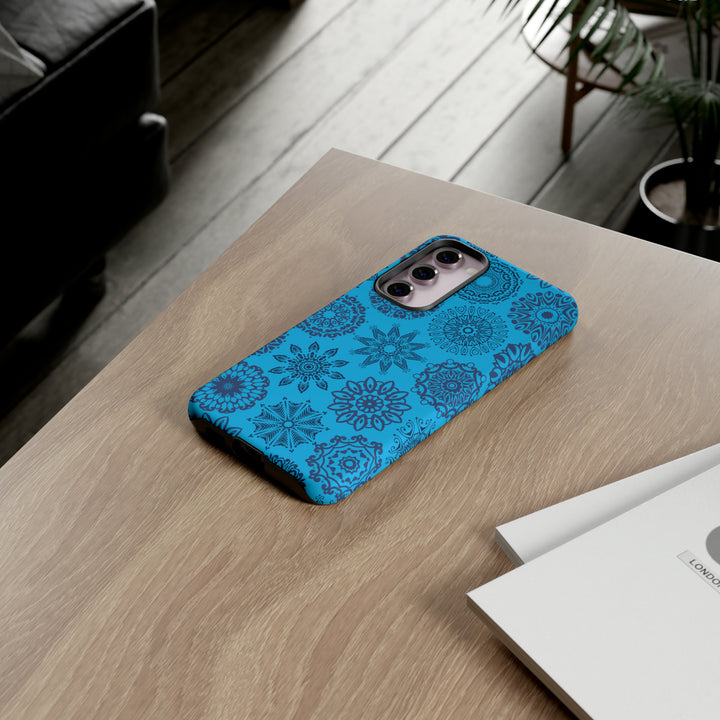 Blue Abstract Patterned Phone Case