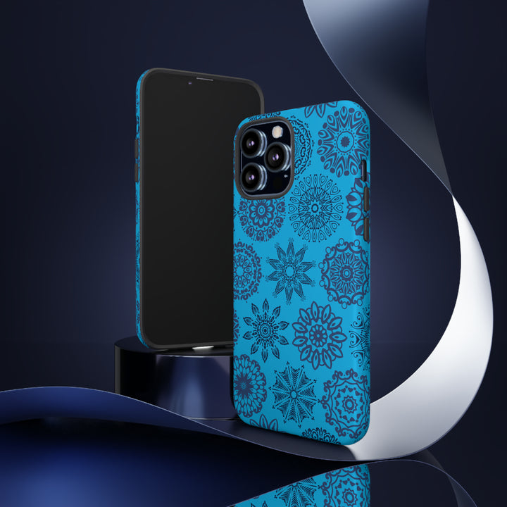 Blue Abstract Patterned Phone Case