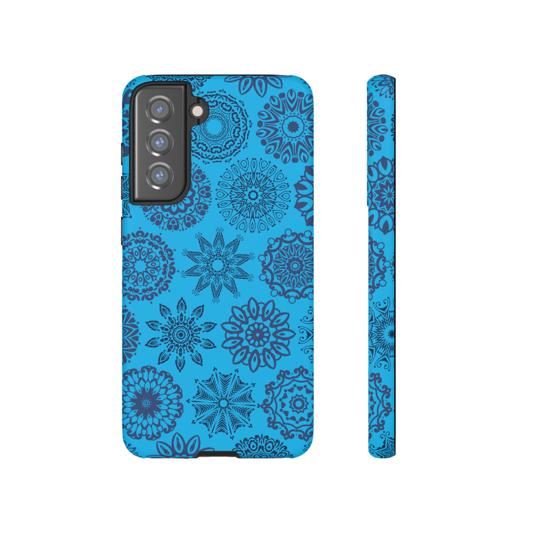 Blue Abstract Patterned Phone Case