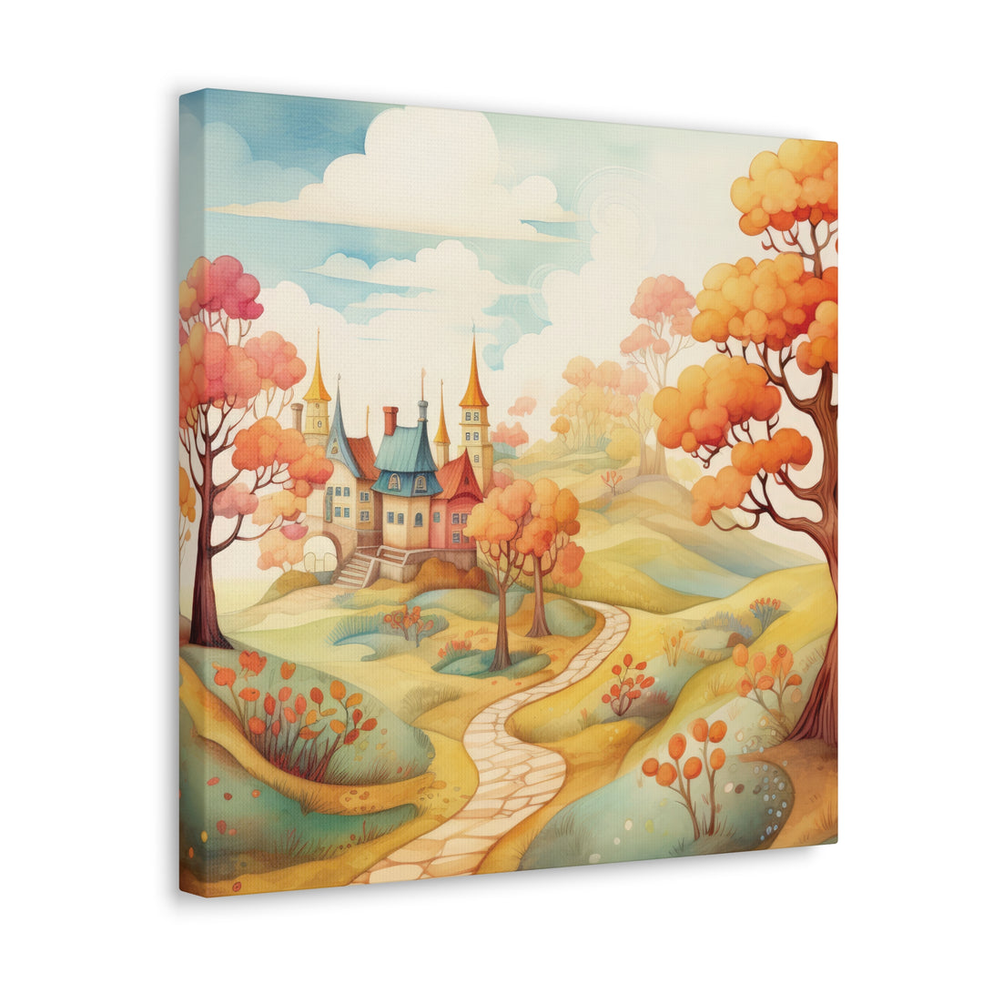 Fairytale Landscape Whimsical Canvas Wall Art