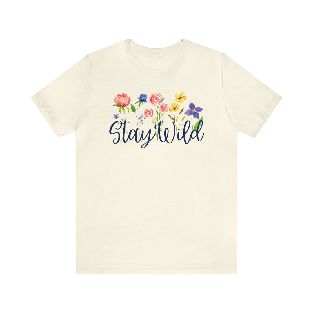 Stay Wild Watercolor Wildflowers Women's Graphic Tshirt