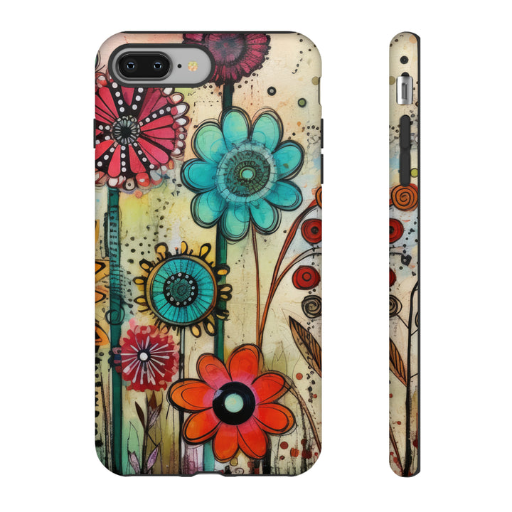 Bold Grunge Wildflowers Phone Case