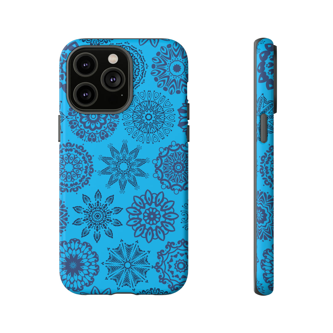 Blue Abstract Patterned Phone Case