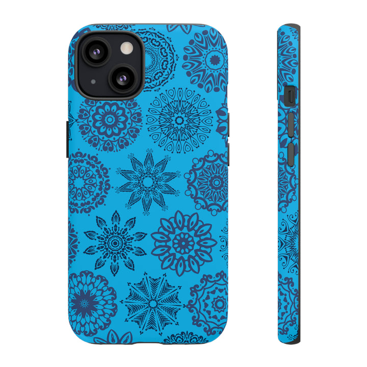 Blue Abstract Patterned Phone Case