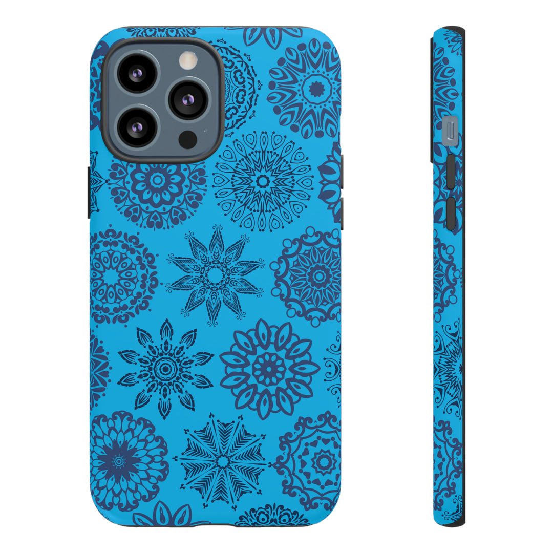 Blue Abstract Patterned Phone Case