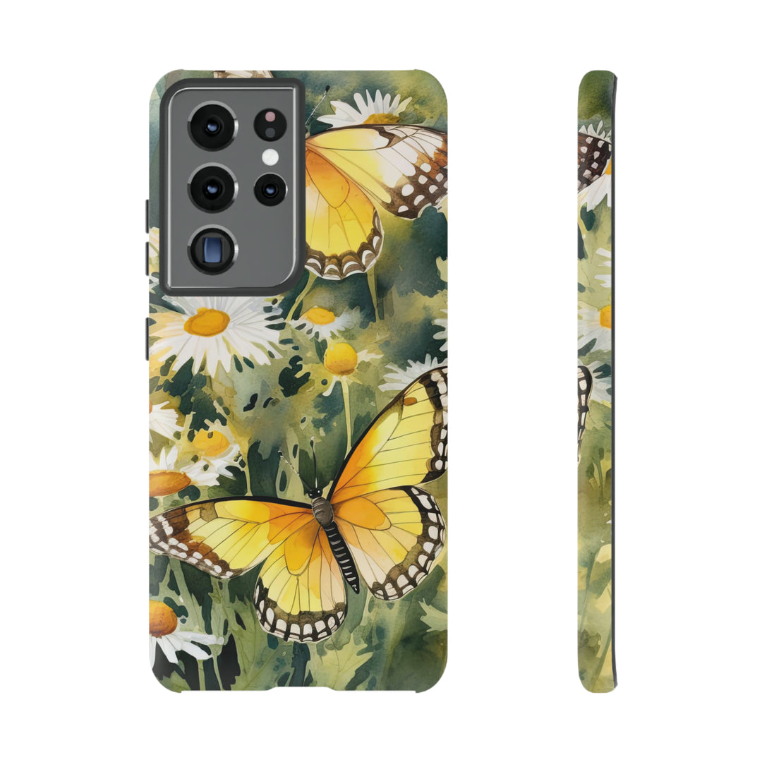 Yellow Butterflies Floral Phone Case