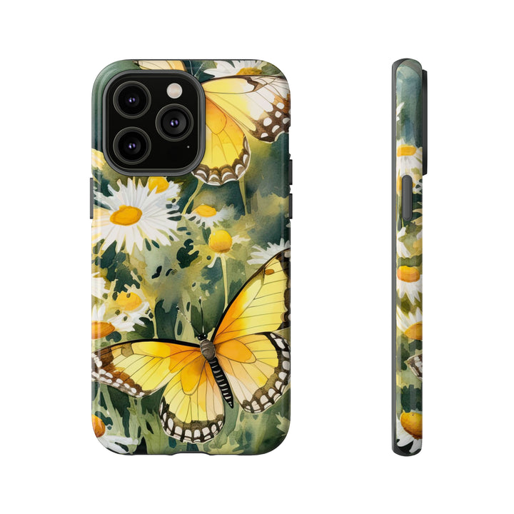 Yellow Butterflies Floral Phone Case