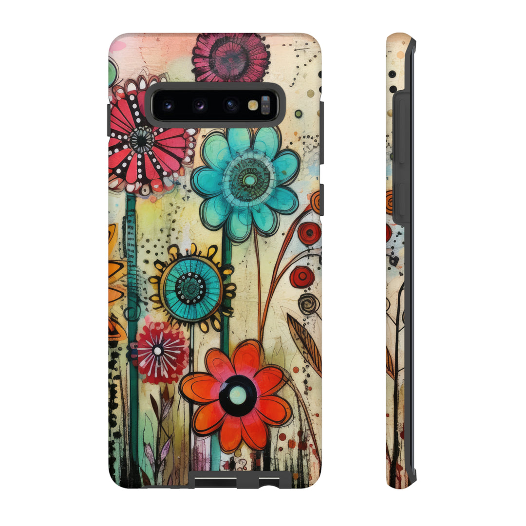 Bold Grunge Wildflowers Phone Case